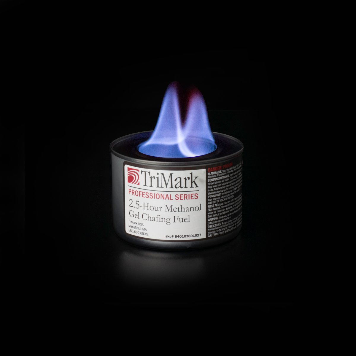 TriMark Professional Chafing Fuel,  Methanol, Blue Gel Heat  Burn Time: 2.5 hour  SKU:840107601027